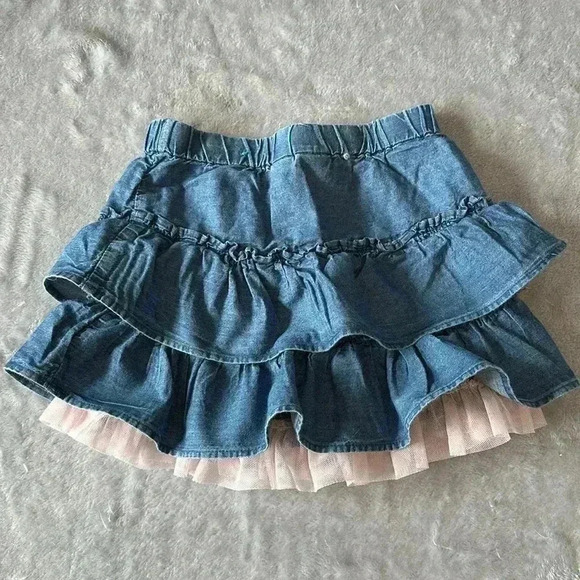 The Children's Place -  ruffle denim skirt. Size 2 - Picture 3 of 4